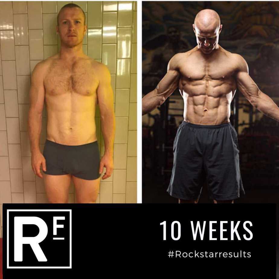 10 week body transformation london - Before and after - Duncan Photoshoot