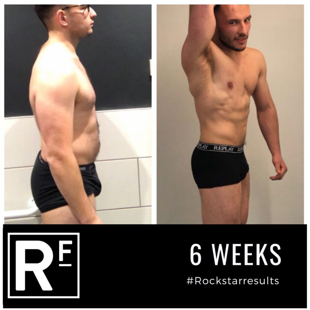 6 week body transformation london - Before and after - Samir