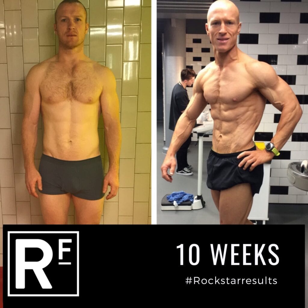 10 week body transformation london - Before and after - Duncan
