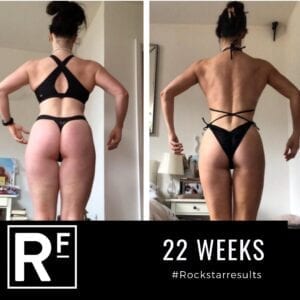 22 week body transformation london - Before and after - Female Comp prep