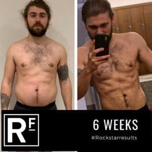 6 week body transformation london - Before and after - Danny