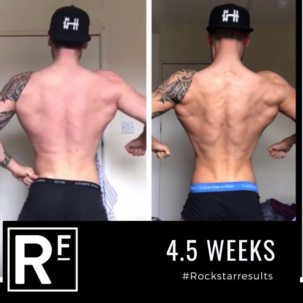 4.5 week body transformation london - Before and after - Simon