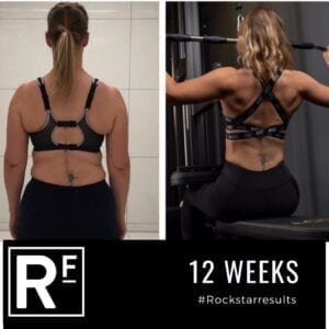 12 week body transformation london - Before and after - Rebecca