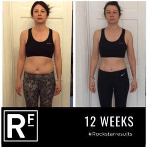 12 week body transformation london - Before and after -Andrea