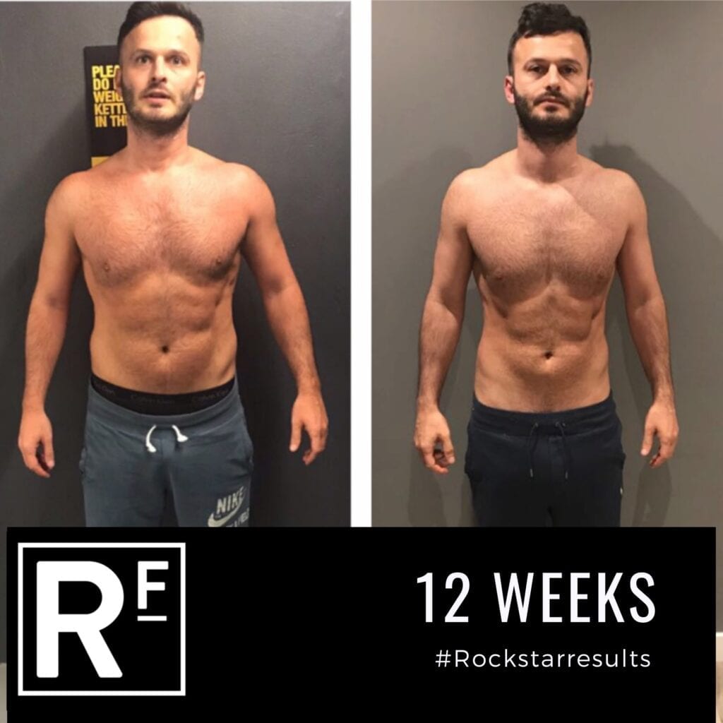 12 week body transformation london - Before and after-Michael