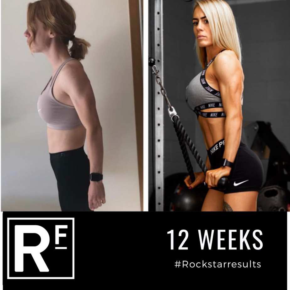 12 week body transformation london - Before and after - Lucy