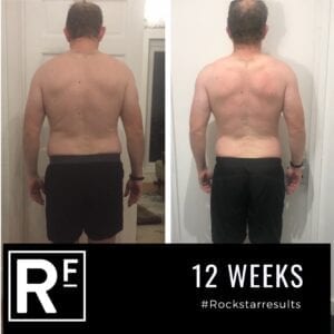 12 week body transformation london - Before and after - Simon