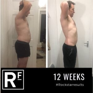 12 week body transformation london - Before and after - Simon 2