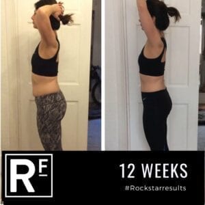 12 week body transformation london - Before and after - Andrea
