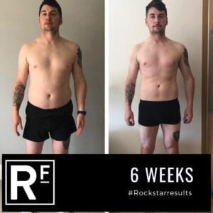 6 week body transformation london - Before and after-alex