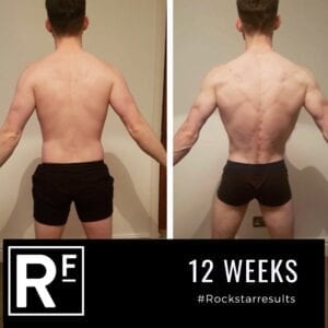 12 week body transformation london - Before and after - Simon T