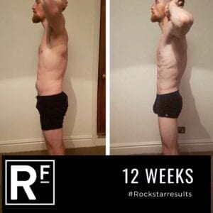 12 week body transformation london - Before and after - Simon T