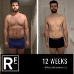 12 week body transformation london - Before and after- Alistair