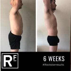 6 week body transformation london - Before and after-Alex