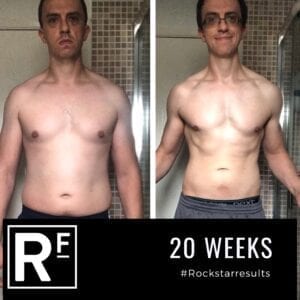 20 week body transformation london - Before and after-Carl