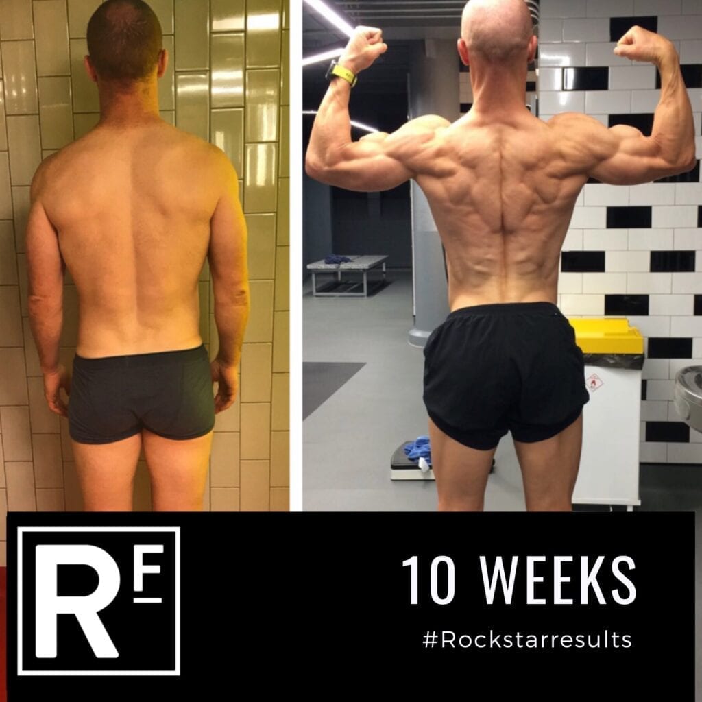 10 week body transformation london - Before and after - Duncan